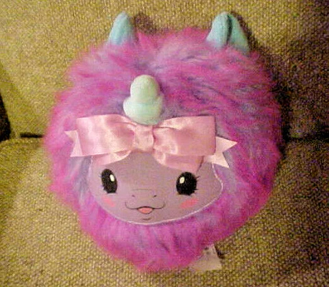 Pikmi Pops Surprise! Cheeki Puffs Cheekles The Unicorn Pink Purple 7" Plush Cover