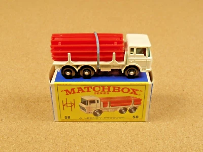 OLD VINTAGE LESNEY MATCHBOX # 58 DAF GIRDER TRUCK ORIGINAL BOX - Image 1 of 4