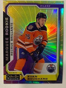 2018-19 O-Pee-Chee Platinum Marquee Rookie EVAN BOUCHARD Rainbow Color Wheel 157