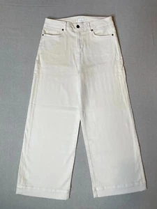 Ann Mashburn Jeans Women's 29 White Cream  Denim Cotton Wide-Leg Relaxed Fit - Picture 1 of 8