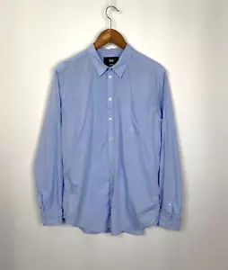 Dolce & Gabbana Shirt Mens Size 16 41 Blue George Long Sleeve Lightweight Cotton - Picture 1 of 14