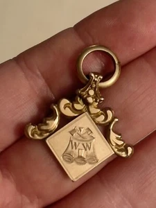 Marked Antique Vintage Monogrammed 10K Gold Pedant Victorian 4.95 grams - Picture 1 of 6