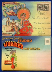 Lof of 2 Mexico Ciudad Juarez postcard folders PF300 - Picture 1 of 2