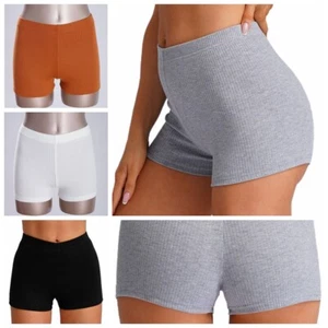 Womens Hot Pants Waistband Shorts Sports Beachwear Booty High Waist Pilates Gym - Picture 1 of 57