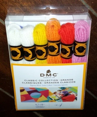 DMC 12pc CLASSIC COLLECTION Tapestry Wool Skeins (8.7yd Per Skein) #486FP712 - Image 1 of 3