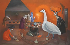 LEONORA CARRINGTON Art Poster or Canvas "Grandmother Moorheads Aromatic Kitchen" - Picture 1 of 1