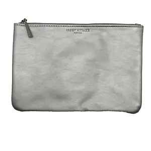 Issey Miyake Womens Bag Pouch Rectangle Silver 9 x 6" - Picture 1 of 11