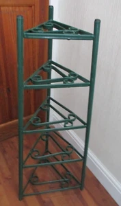 Green Cast Metal 5 Tier Saucepan Stand - Rack - Picture 1 of 7