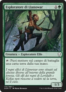 MTG Magic DOM Dominaria - 1x ITA NM 170 C Esploratore di Llanowar - Picture 1 of 1