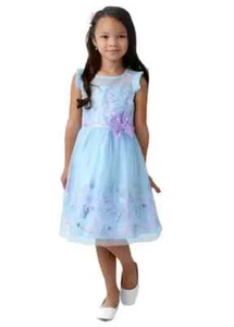 Jona Michelle Girls' Butterfly Dress - Blue  - Size 3T - 1272205 - CO5882 - Picture 1 of 7