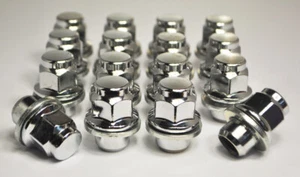 16 x Genuine M12x1.5 Flat 21mm Alloy Wheel Nuts Toyota Yaris '99> - Picture 1 of 2