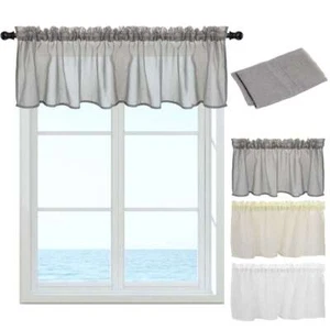 Wave Waterfall Valance Swag Window Curtain Kitchen Door Sheer Drape Faux Silk - Picture 1 of 15
