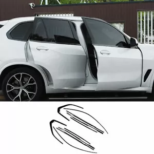 For BMW X5 G05 2019-2023 Black Steel Window Molding Frame Strips Trim Decor - Bild 1 von 9