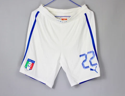 ITALY 2012 2013 HOME FOOTBALL SOCCER SHORTS PUMA 740362 sz M MEN WHITE #22 Cover
