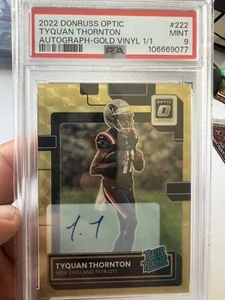 2022 Donruss Optic Tyquan Thornton Auto Gold Vinyl Rookie Football 1/1 💥 - Bild 1 von 2