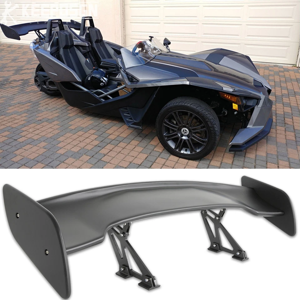 For 2015-2024 Polaris Slingshot 46" Rear Trunk Spoiler GT Rear Wing Matte Black - Image 1 of 4