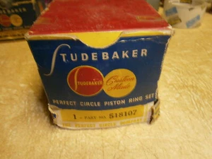 Studebaker 518107 Piston Ring Set 1938-42 Straight 8 030 USA CAST Iron NOS Rare - Picture 1 of 6