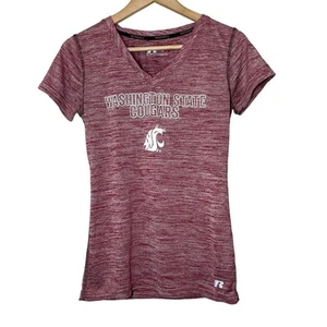 Camiseta WSU Washington State University Cougars cuello en V talla pequeña para mujer Russell - Imagen 1 de 5