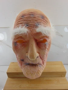 Halloween ALTER MANN GRAUE HAARE GUMMI Maske Horror Party Pro Grusel RAR - Bild 1 von 3