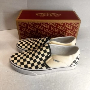 VANS CLASSIC SLIP ON CHECKERBOARD SHOES VN000EYEBWW SIZE MENS 8 / WOMENS 9.5 - Picture 1 of 5