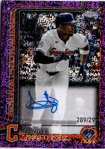 2025 Topps Chrome X Blue Shimmer Rookie Auto Angel Martinez Guardians #/299 - Picture 1 of 2