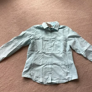NEU MIT ETIKETT REI DAMEN LARGE SAHARA SHIRT, OPALBLAU, LANGARM, UV-SCHUTZ - Bild 1 von 5