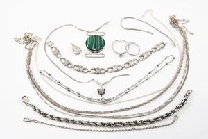 N89H21- Silber Schmuck Ketten Anhänger Armbänder Ringe - Picture 1 of 12