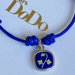 Dodo Pomellato Ciondolo Edera Blu Verde Argento Raro Collezione Unisex Original - Foto 1 di 7