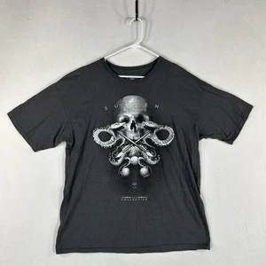 Sullen Art Collective T-Shirt Mens XL Short Sleeve Gray Kraken Skull Graphic Tee - Picture 1 of 11