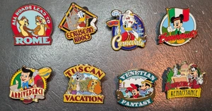 Adventures by Disney Pins ABD Italia Set Mickey, Goofy, Minnie, Chip & Dale - Imagen 1 de 9