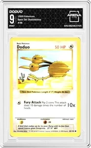 Doduo Shadowless #48 Pokemon Base Set Graded MINT 9 - Picture 1 of 4