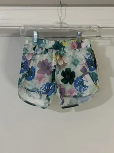 NWT All In Motion Girls' Size M (8) Green Floral Run Shorts Lining - Picture 1 of 6