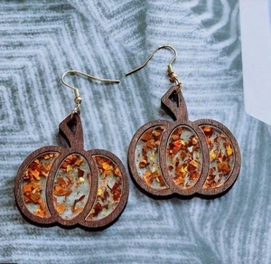1pair Pumpkin Gothic Style Elegant Mystical Pumpkin Dangle Earrings - Bild 1 von 1