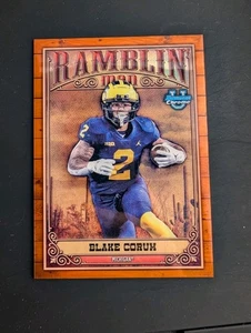 Blake Corum Ramblin Hombre Naranja/25 Michigan 2023 Bowman Cromo U University Rams - Imagen 1 de 2