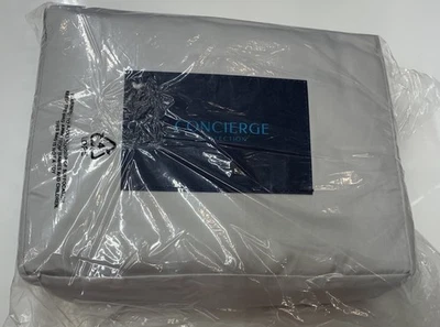 Juego de sábanas Queen Concierge Collection 6 piezas 100% algodón plata Foto 1 de 2