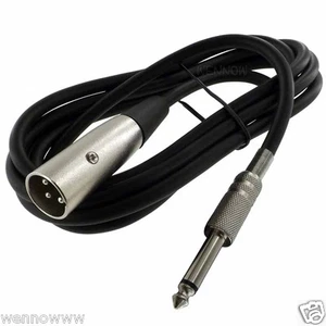 15Ft XLR 3P Male to 1/4" Mono Microphone Cable - Picture 1 of 1