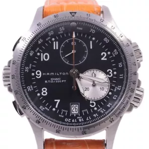 Hamilton Khaki Aviation ETO Cronógrafo Cuarzo Negro H77612933 Funciona - Imagen 1 de 10