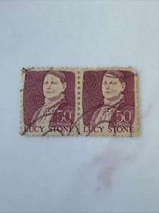 Lot of 2 Lucy Stone 50¢ Stamps USA 1968 Prominent Americans Vintage Postage Rare - Picture 1 of 1