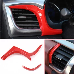 Cubierta de salida de ventilación de aire ABS roja apta para T@yota Hilux Revo 2015-2021 - Imagen 1 de 12