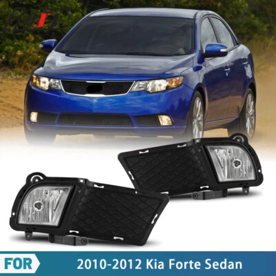 2010-2012 Fog Lights For Kia Forte Sedan Front Bumper Lamps Wiring Switch Kits - Image 1 of 4