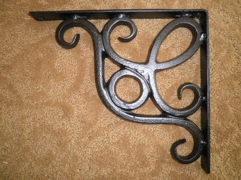 HEAVY BLACK IRON BRACKET CORBEL GRANITE QUARTZ COUNTERTOP SHELF SUPPORT CB010S Cover