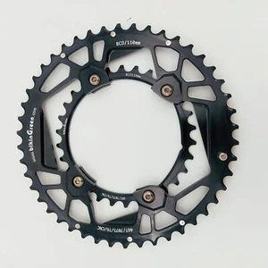 Anillo en cadena CNC bikinGreen 46/30T FoR Shimano 4 brazos 10-12 velocidades ciclocross recorrido por carretera - Imagen 1 de 4