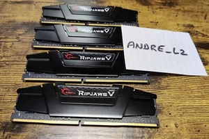 DDR4 GSKILL Ripjaws V F4-3600C16Q-128GVK kit 128Go (4x32Go) 3600MHz - Photo 1/3