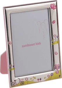 Sambonet Kids Pink Photo Frame 9 X 13 CM Newborn Gift Promo - Picture 1 of 2