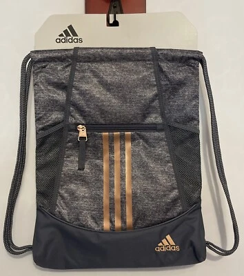 Adidas Alliance 2 Grey Backpack Shoulder Bag Sackpack NWT! A4409 - Image 1 of 4