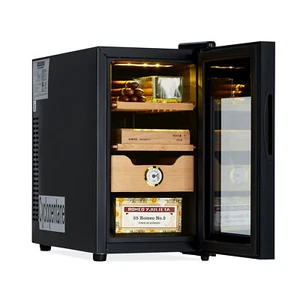 Humidor de cigarros eléctrico 25L con estantes de madera de cedro español, capacidad 150 - Imagen 1 de 6