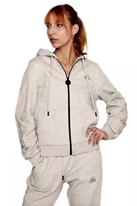 FULL ZIP HOODIE WITH LATTICE SLEEVES AND KANGAROO POCKET - Picture 1 of 44