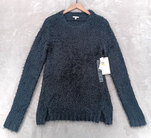 Calvin Klein Jeans Eyelash Crew Neck Sweater Womens S Black Long Sleeve NEW - Picture 1 of 6