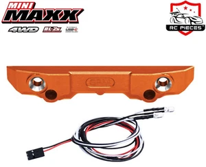 TRAXXAS MINI MAXX 1/10 CNC 7075 ALLOY REAR BUMPER + LED LIGHTS UPGRADE TRX10735 - Picture 1 of 2