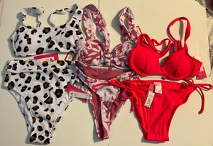 Set 3 NEU XHILARATION Damen Bikinis XS Badeanzüge - Größe Small 00 neu mit Etikett kostenloser versand - Bild 1 von 1